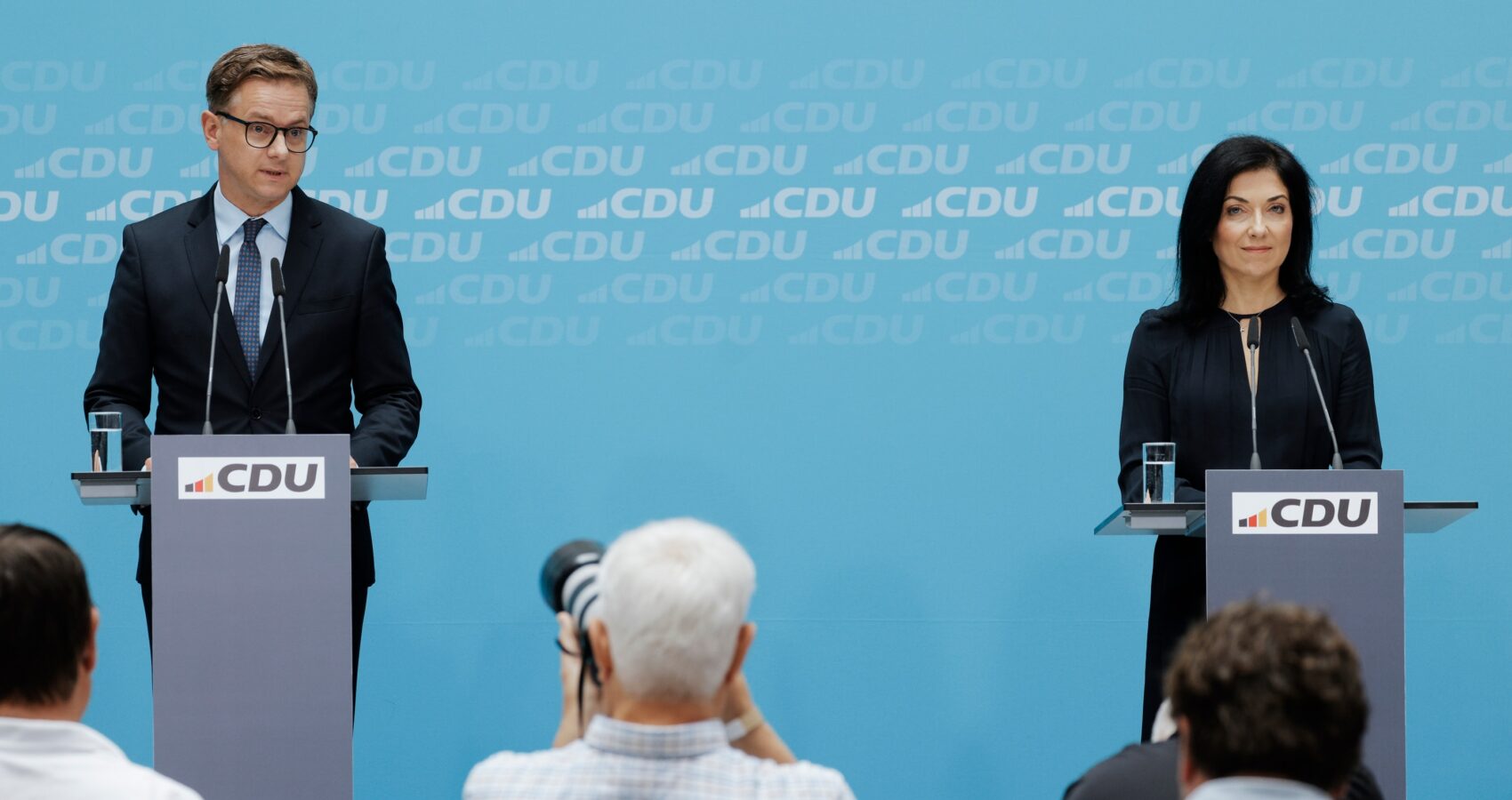 Pressekonferenz mit CDU-Generalsekretr Carsten Linnemann und Bundeswirtschaftsministerin Katherina Reiche